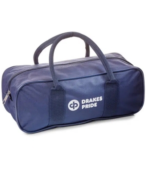Drakes Pride 2 Bowl & Jack Nylon Zipped Bag - Navy
